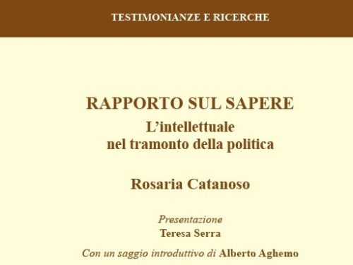 Presentazione del volume RAPPORTO SUL SAPERE di Rosaria Catanoso Giovedì 24 marzo alle 19  pagina Facebook di Filosofia in Movimento