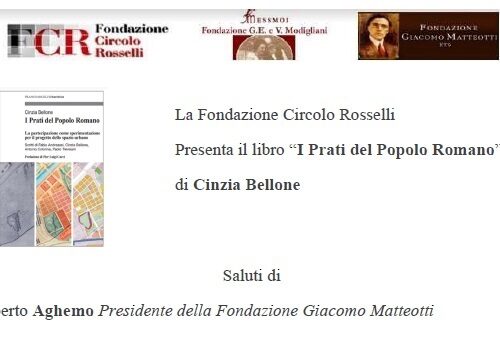 Presentazione del libro “I Prati del Popolo Romano” di Cinzia Bellone