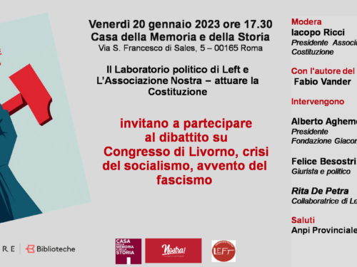 Dibattito su Congresso di Livorno, crisi del socialismo, avvento del fascismo